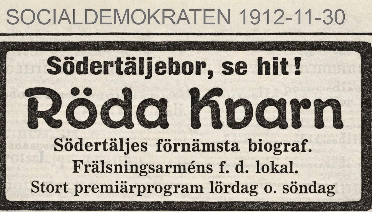 RÖDA KVARN – Södertäljes biografer & närliggande